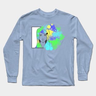 Watercolor Girl Long Sleeve T-Shirt